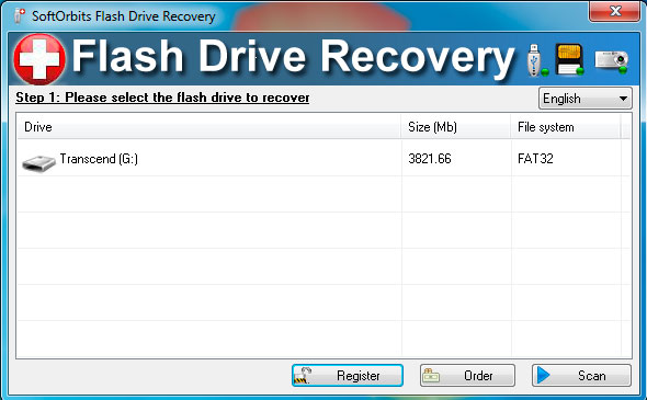 SoftOrbits Flash Drive Recovery Снимок экрана 