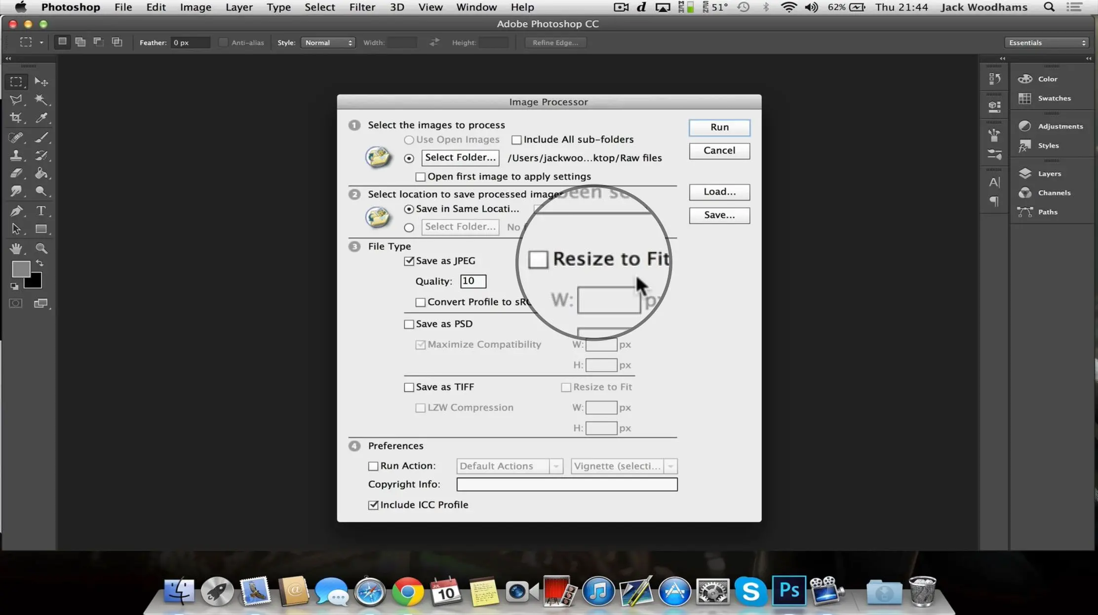 Document size..
