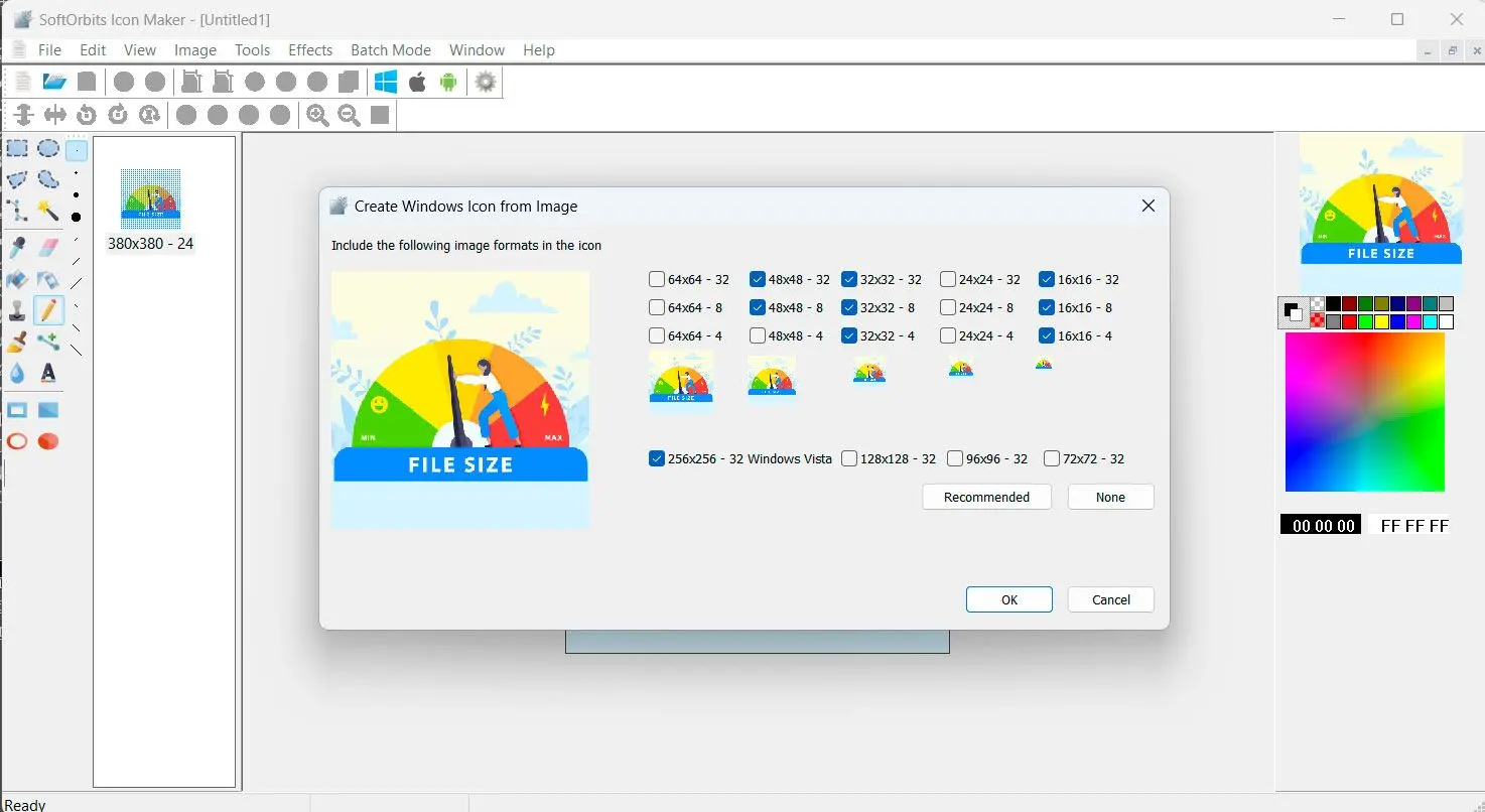 SoftOrbits Icon Maker Снимок экрана.