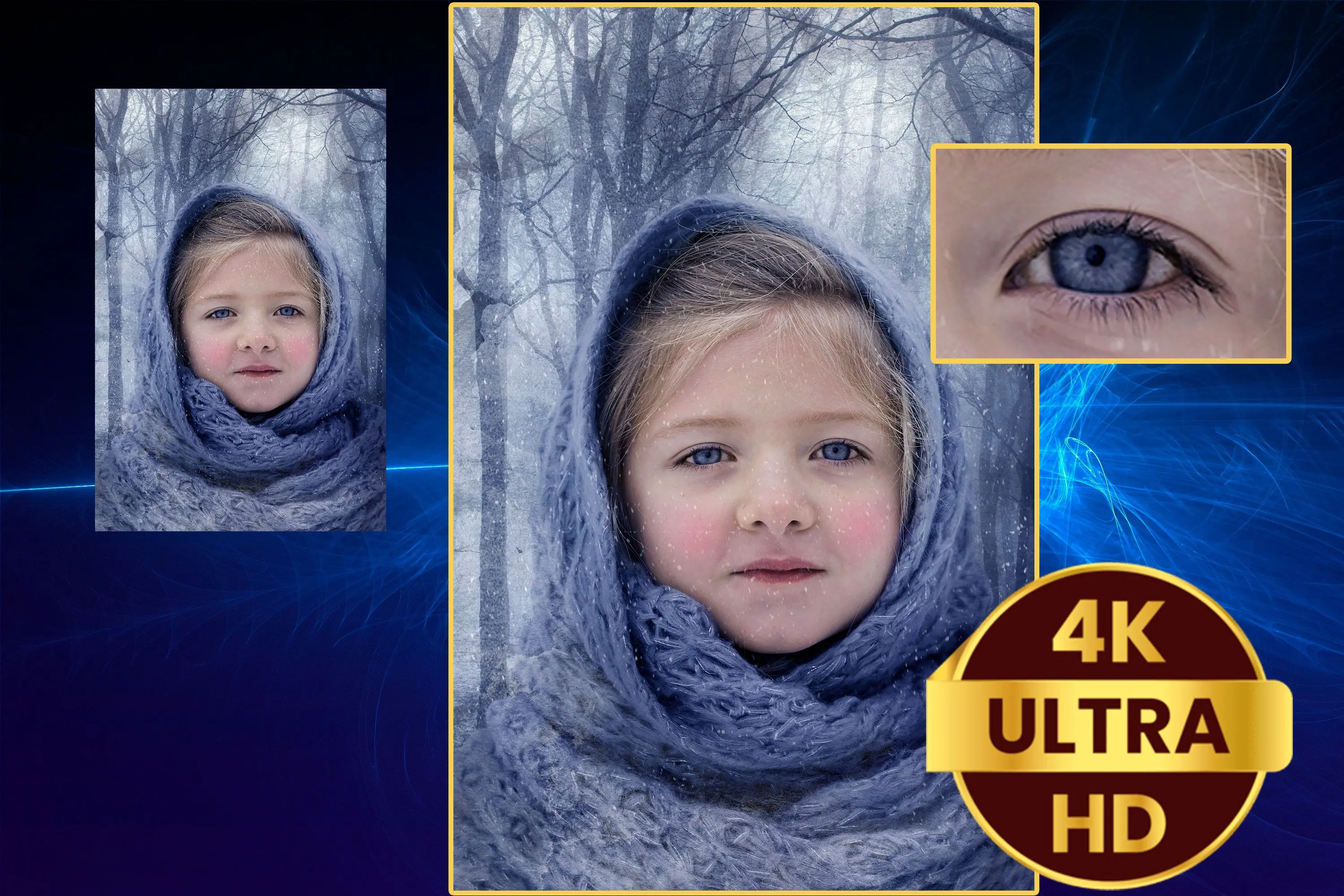 Преобразование фото в качество Ultr HD - 4K..