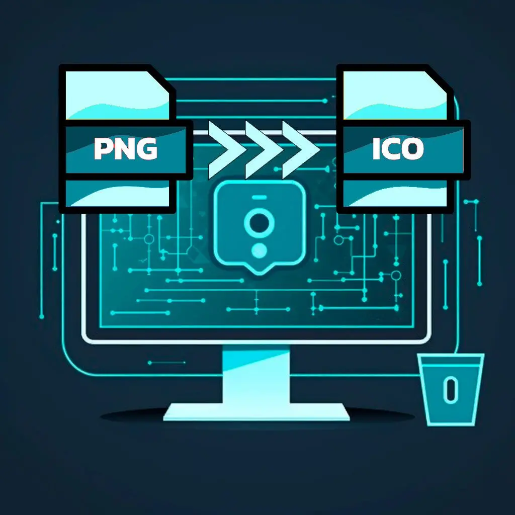  Файл PNG, преобразованный в многоразмерный значок ICO в Windows..