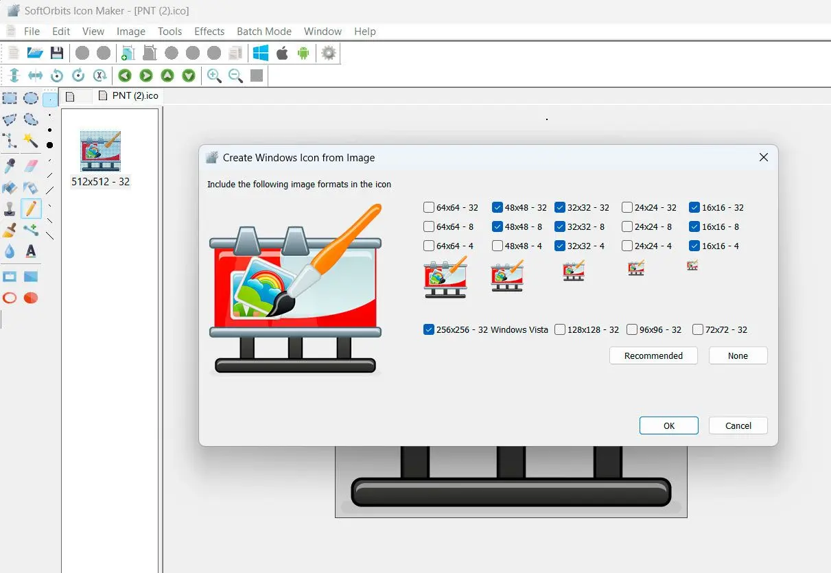 SoftOrbits Icon Maker Снимок экрана.