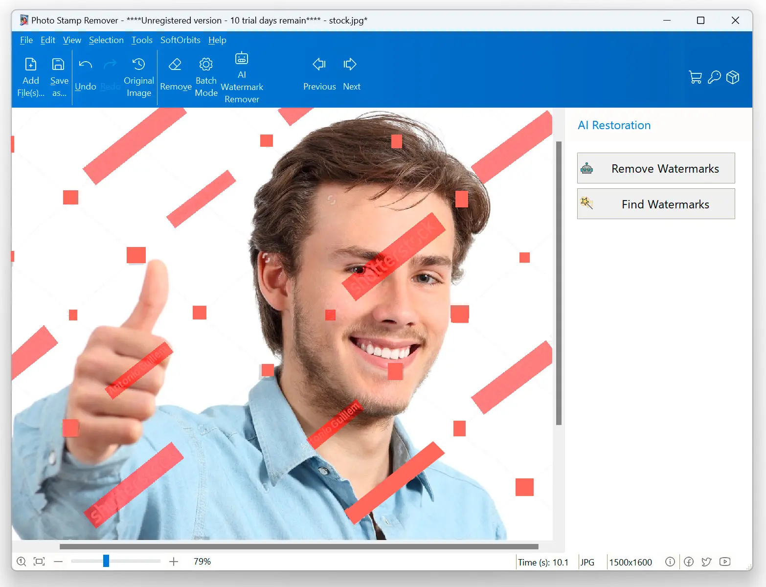 Photo Stamp Remover Снимок экрана.