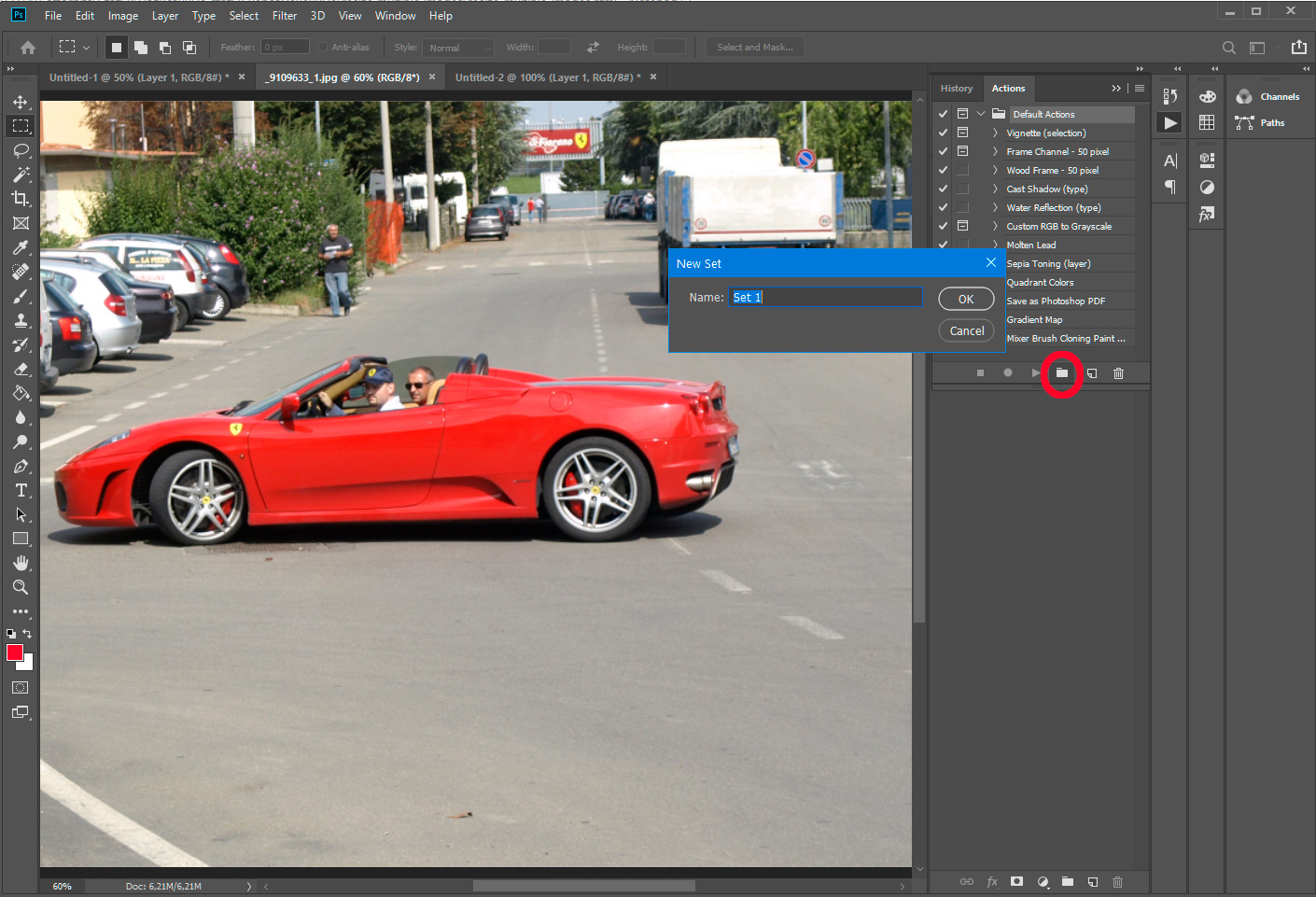 Photoshop - создать набор.
