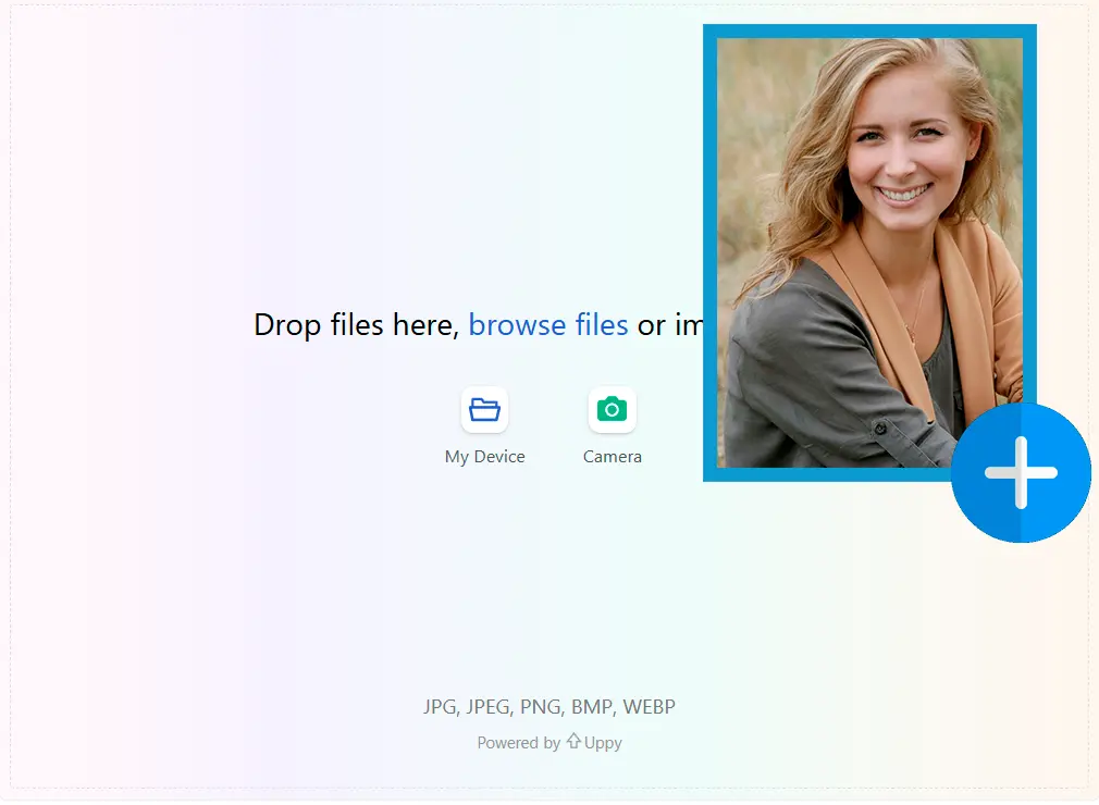 Загрузите портрет.