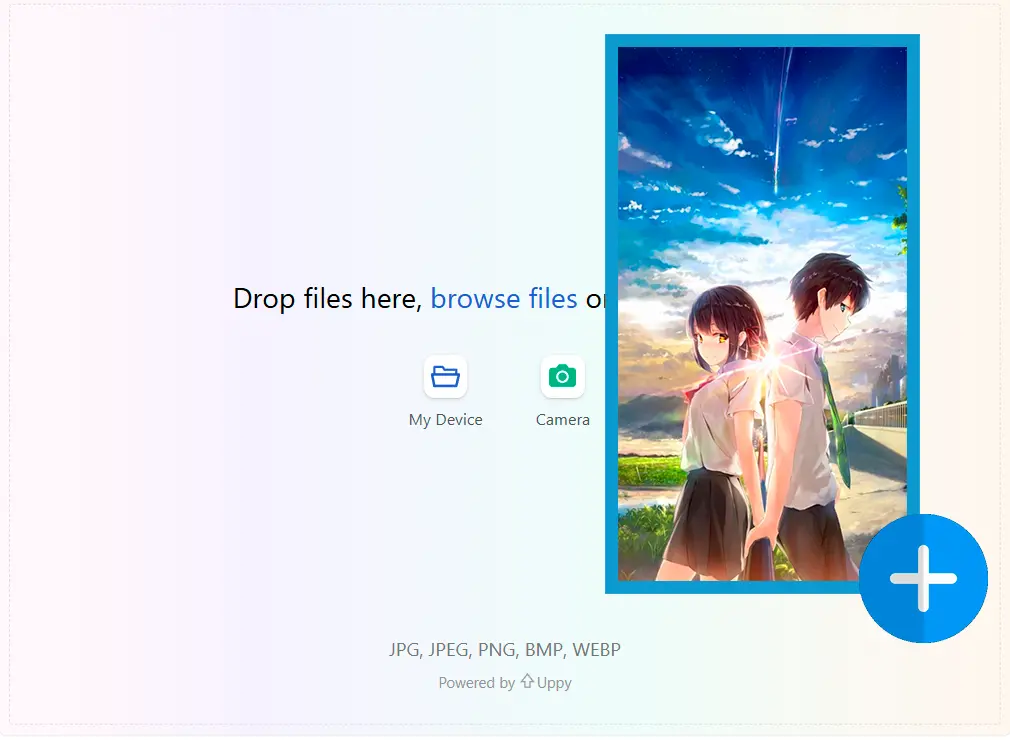 Загрузите фотографию своего персонажа.