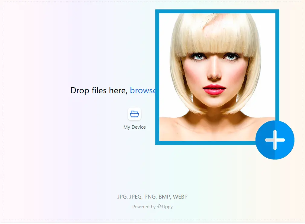 Загрузите 2 исходные фотографии.