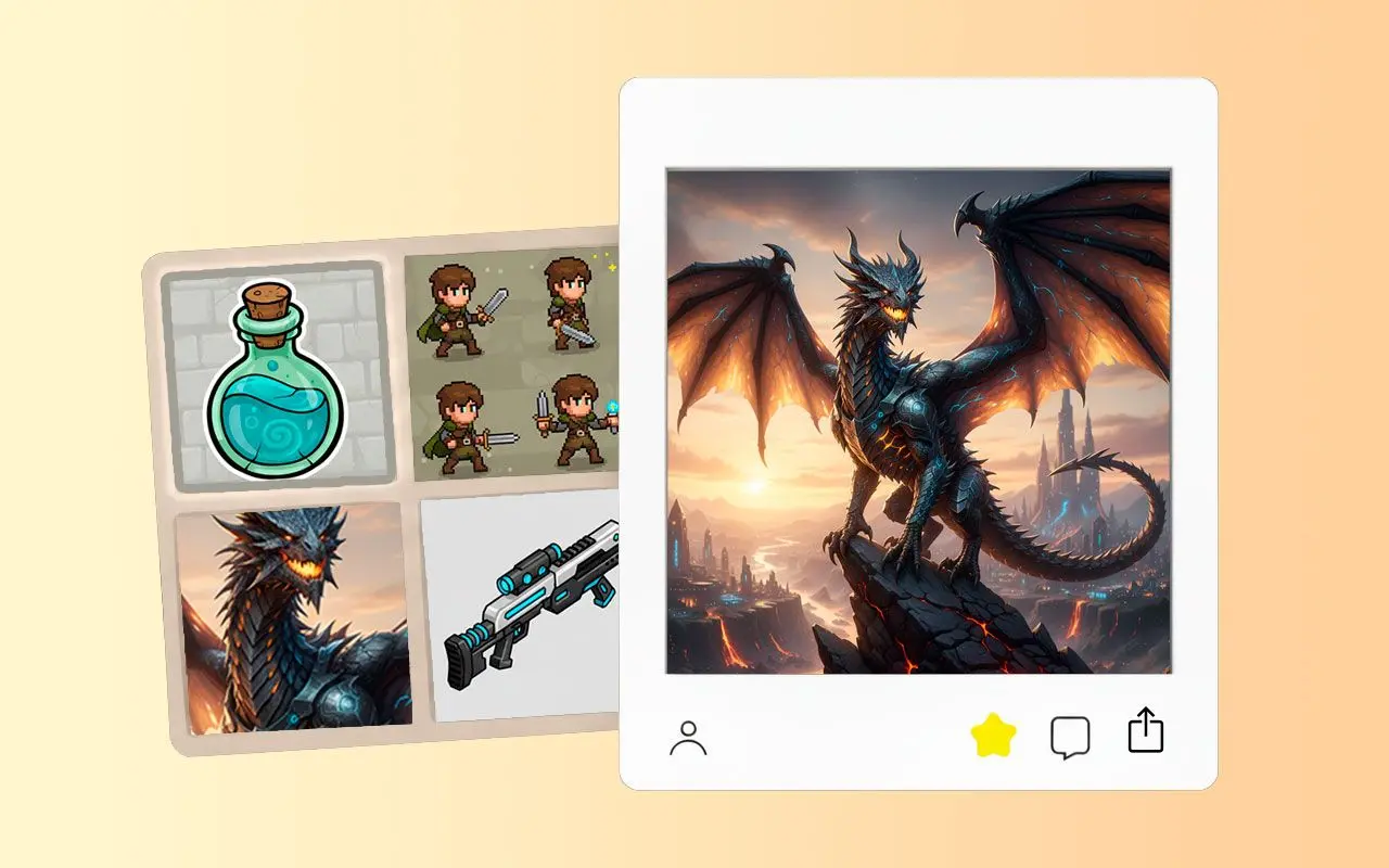 Создавайте все, что можете представить: Игровые ресурсы и спрайты.