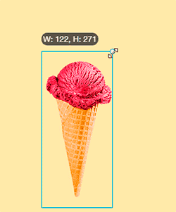 анимированный подарок с изменённым размером