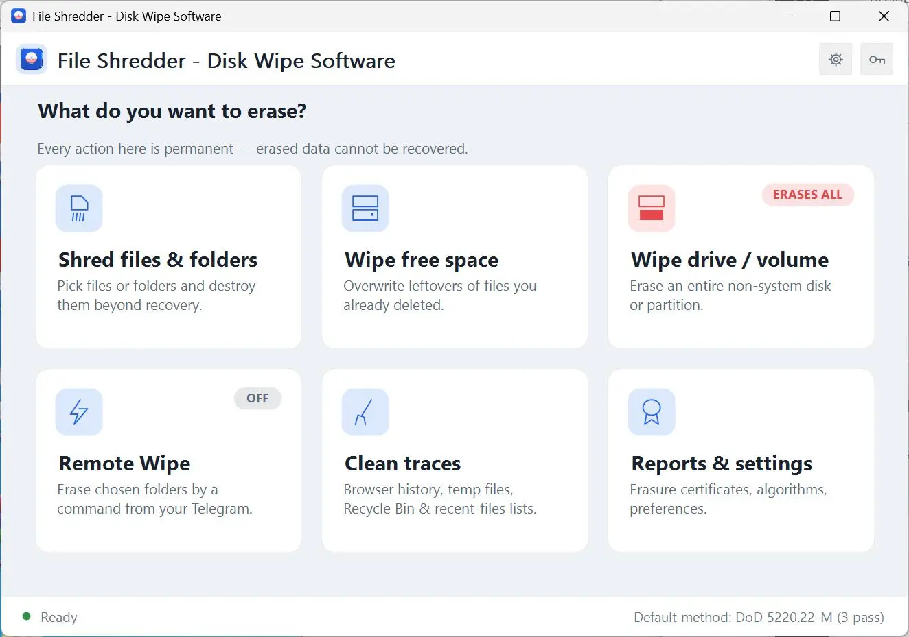File Shredder - Disk Wipe Software Скриншот.