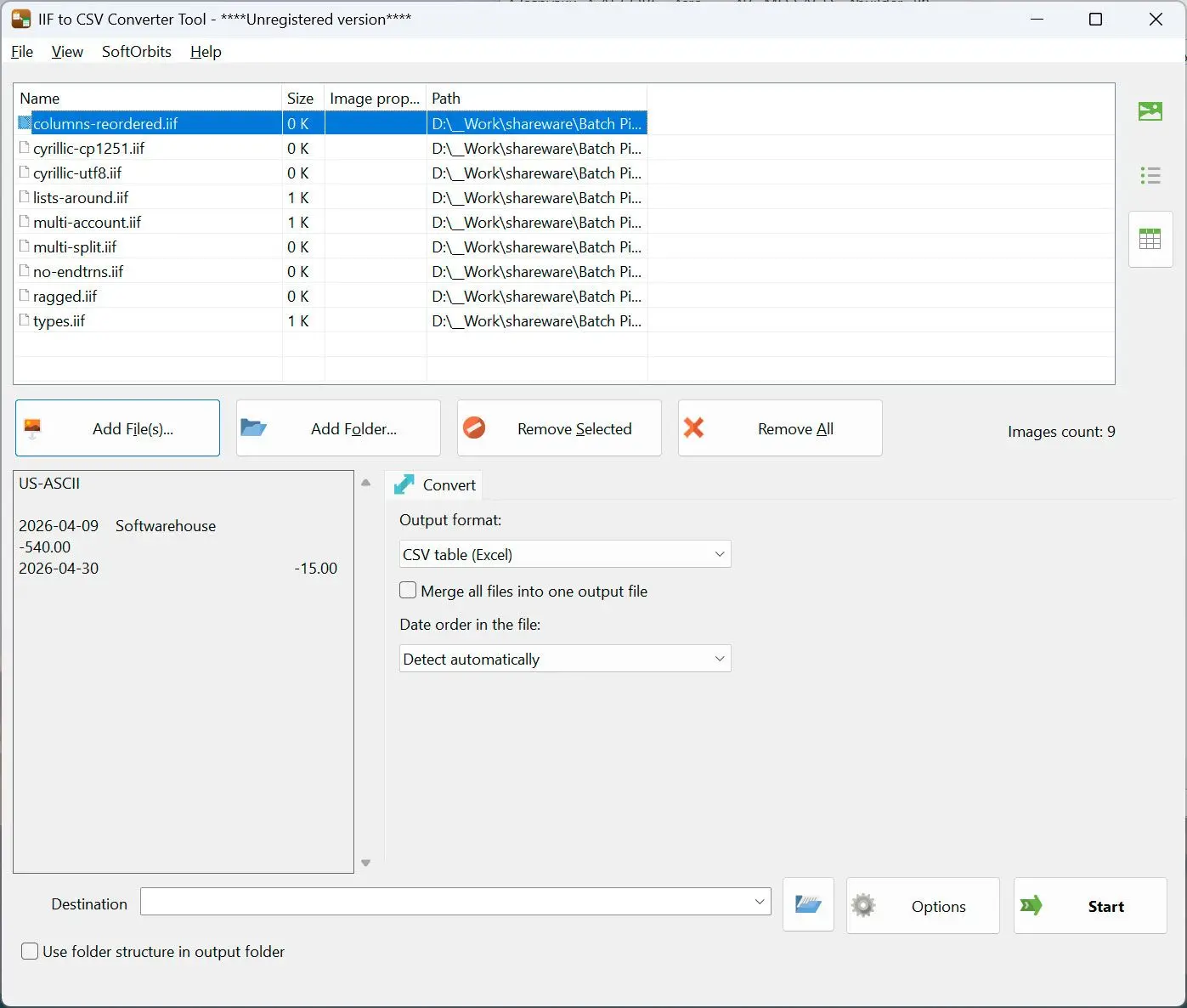 QIF to QBO Converter Скриншот.