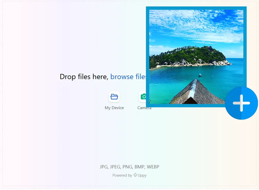 Загрузите свою фотографию в низком разрешении.
