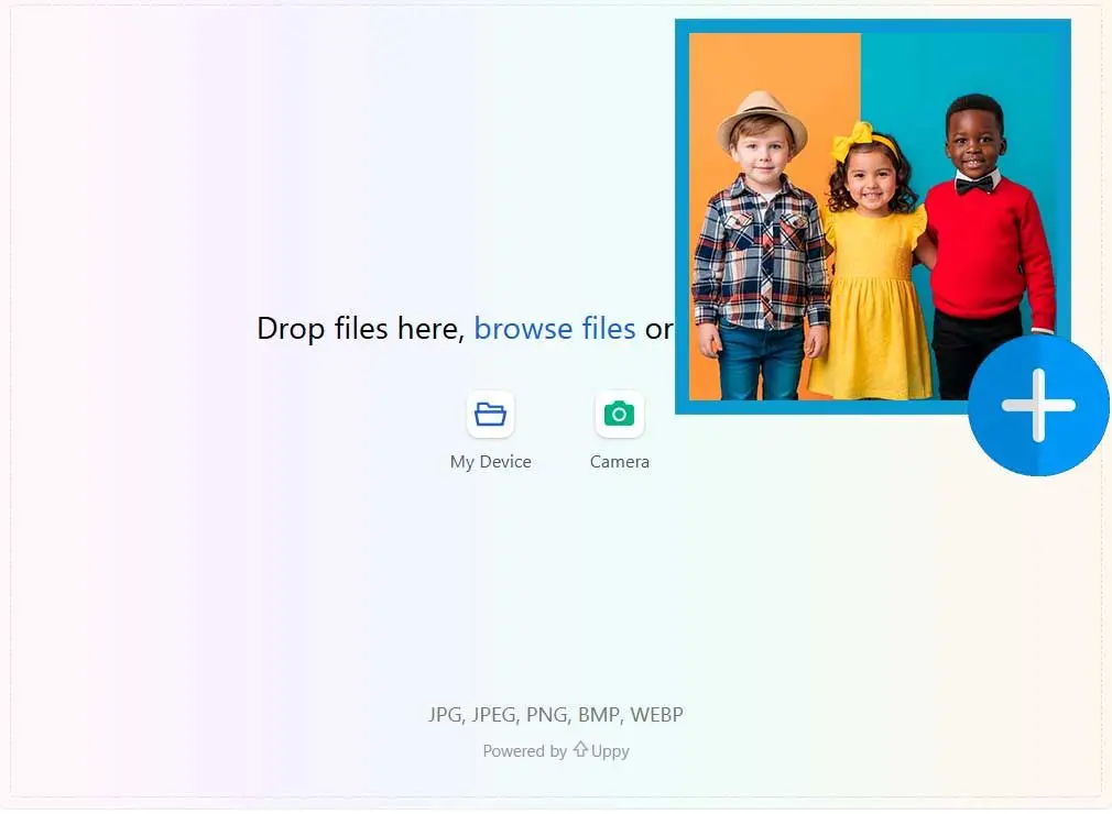 Загрузите изображение персонажа.