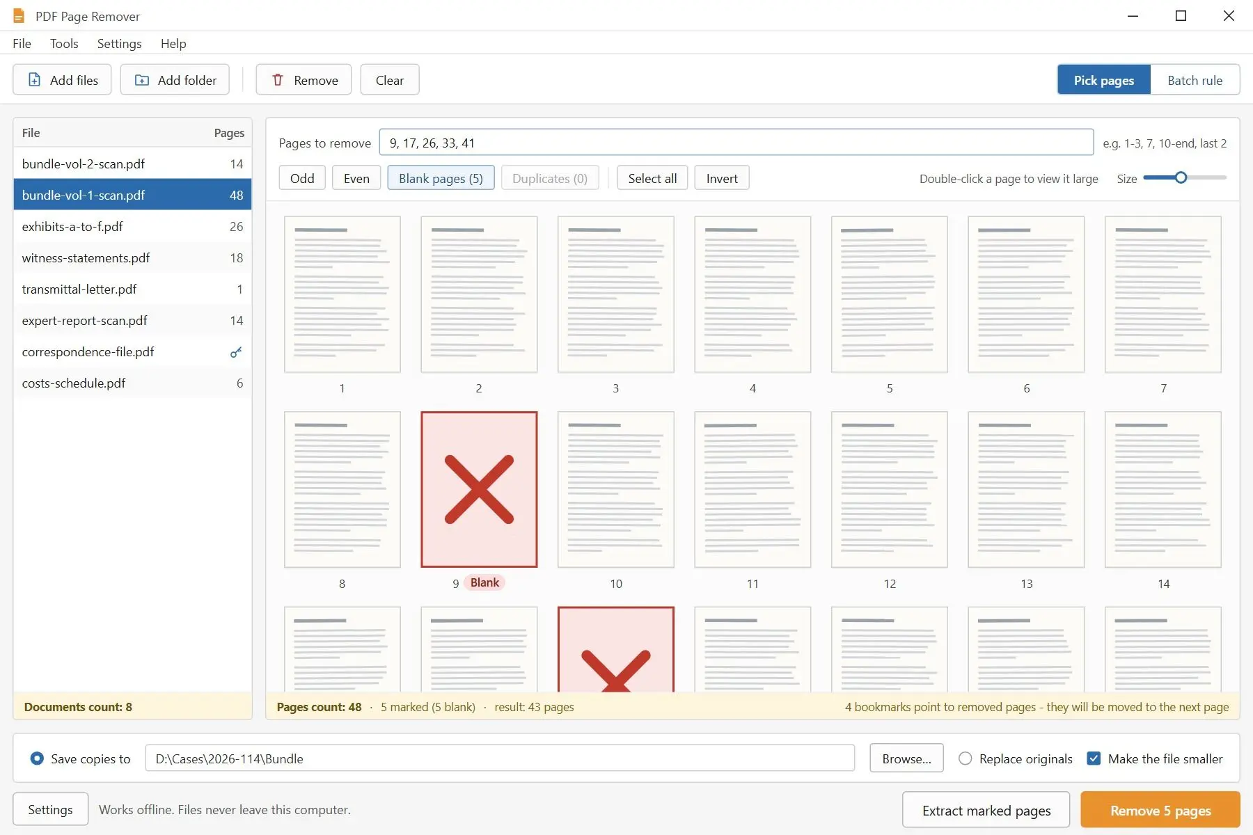 PDF Page Remover Снимок экрана.