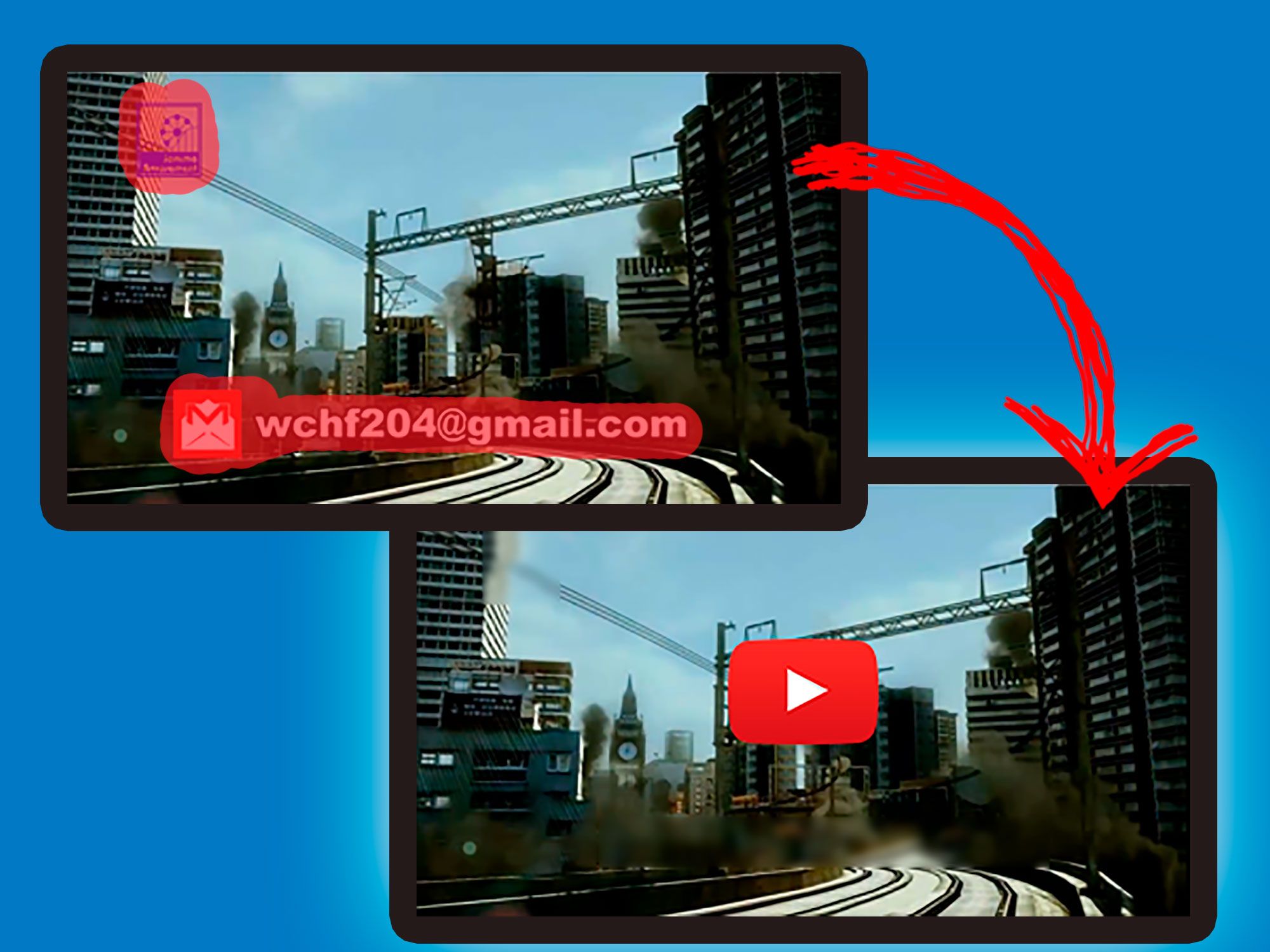 Удаление водяных знаков.