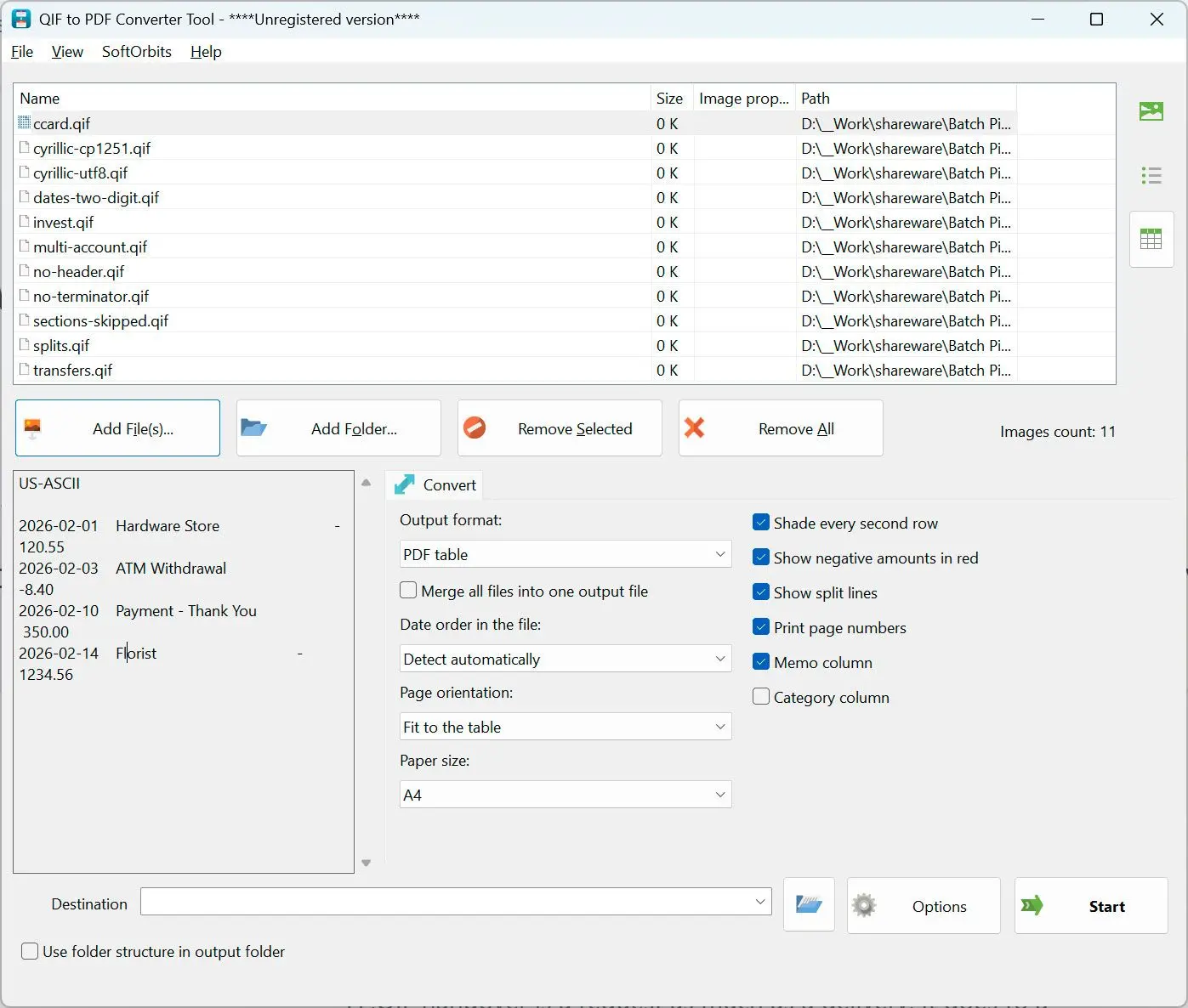 QIF to QBO Converter Скриншот.