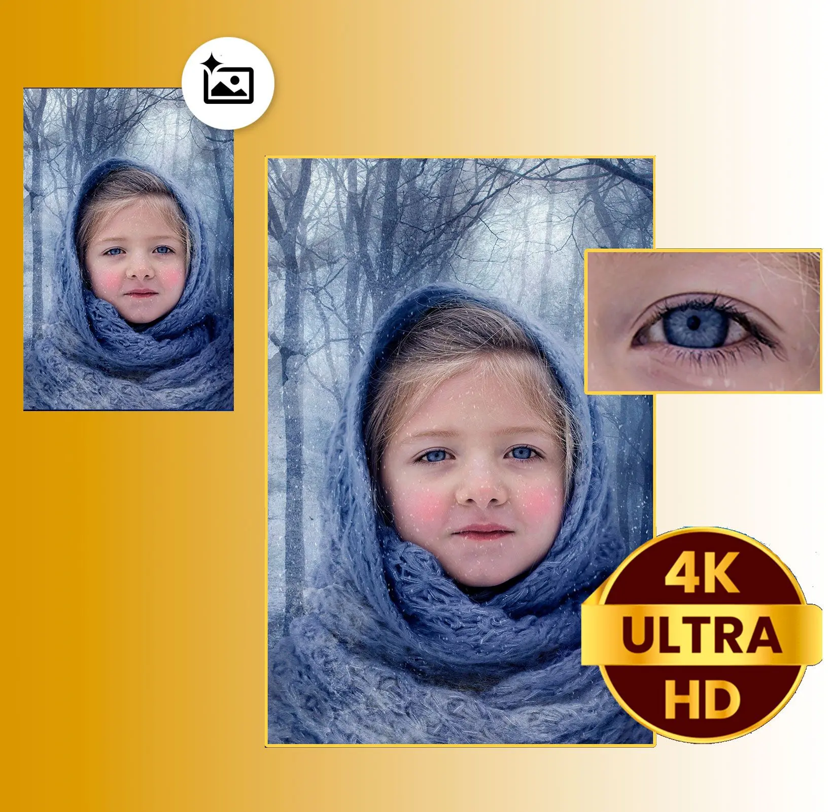 AI-увеличение фотографий.