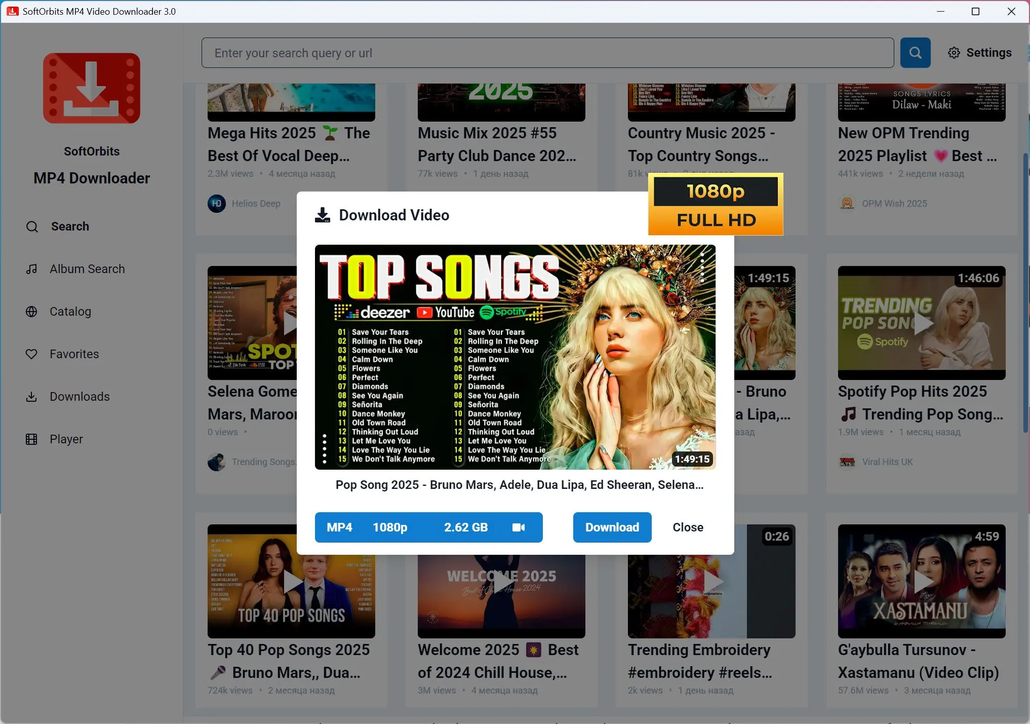 MP4 Downloader for Youtube Снимок экрана.