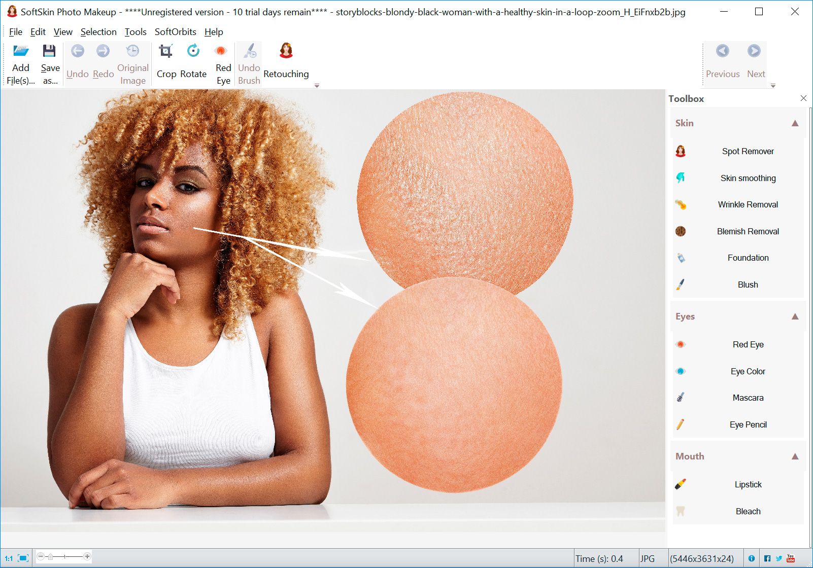SoftSkin Photo Makeup Снимок экрана.