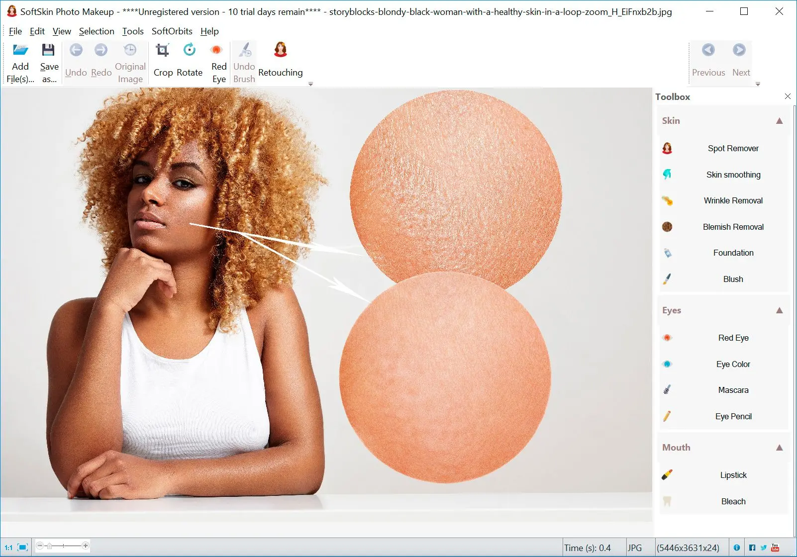 SoftSkin Photo Makeup Снимок экрана.
