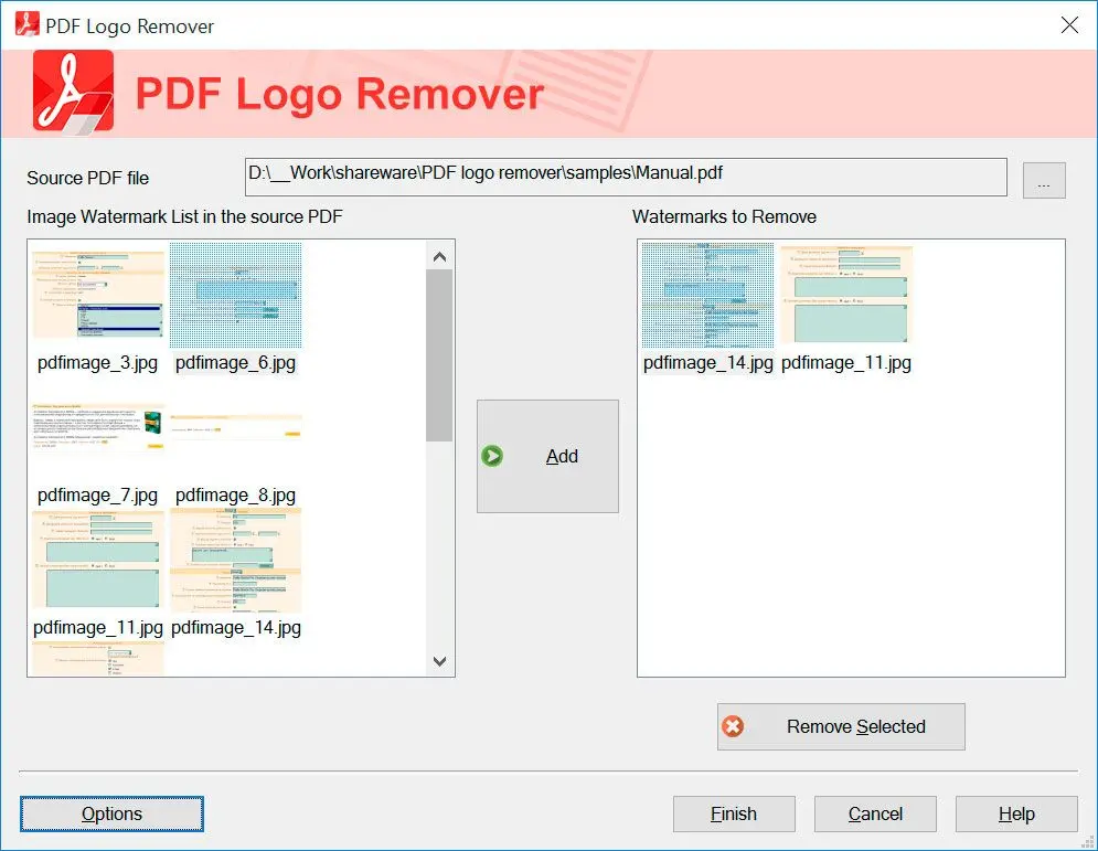 SoftOrbits PDF Logo Remover Снимок экрана.