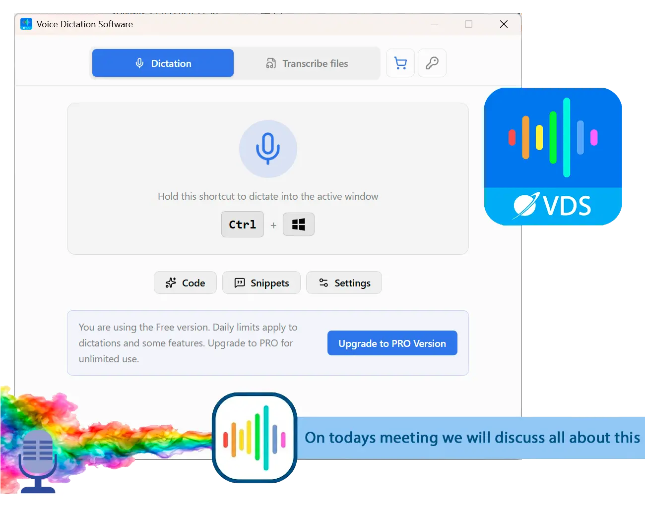 SayOnce - Voice Dictation Software Скриншот.