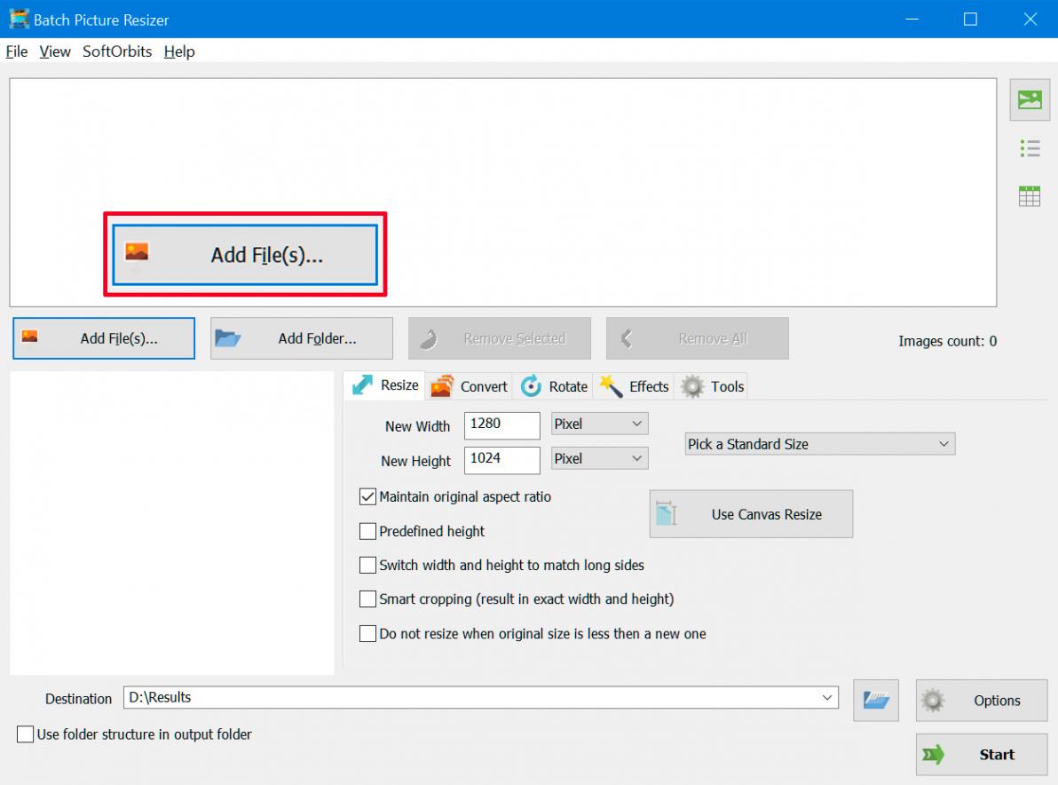 Конвертировать cr2 в jpeg на Windows 10/11 шаг 1. добавить файлы..